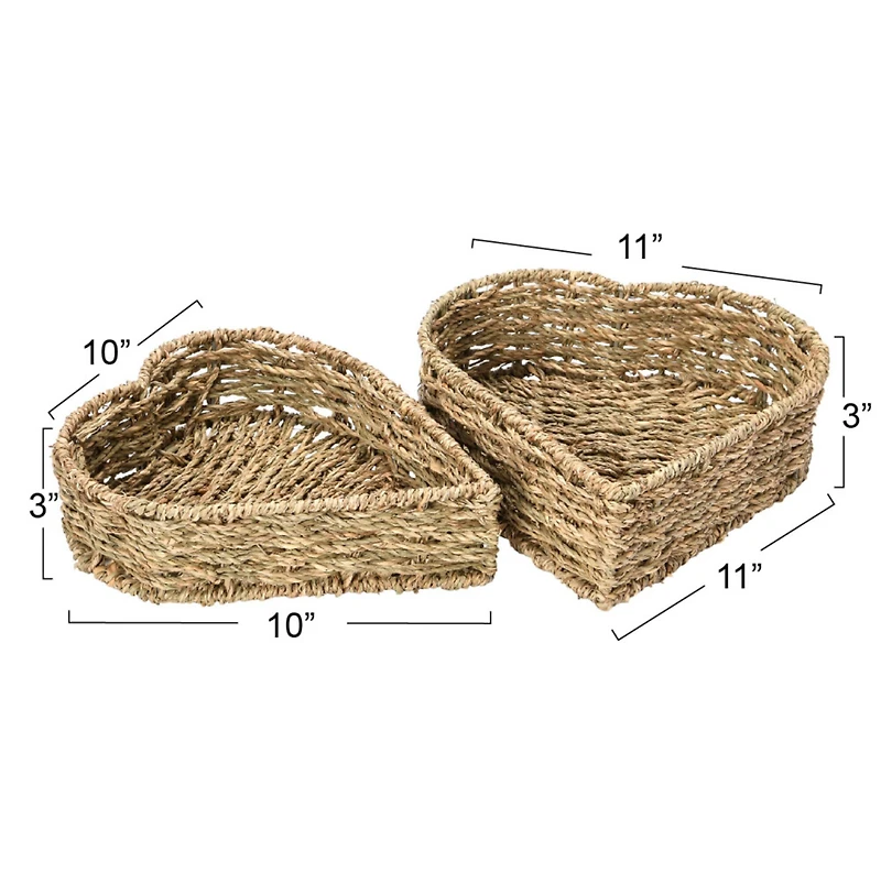 Household Essentials Nesting Heart Baskets