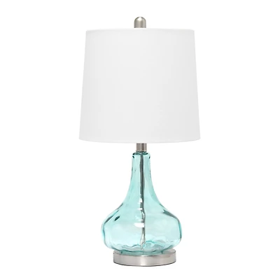 Lalia Home 23" Glass Table Lamp with White Fabric Shade