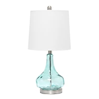 Lalia Home 23" Glass Table Lamp with White Fabric Shade