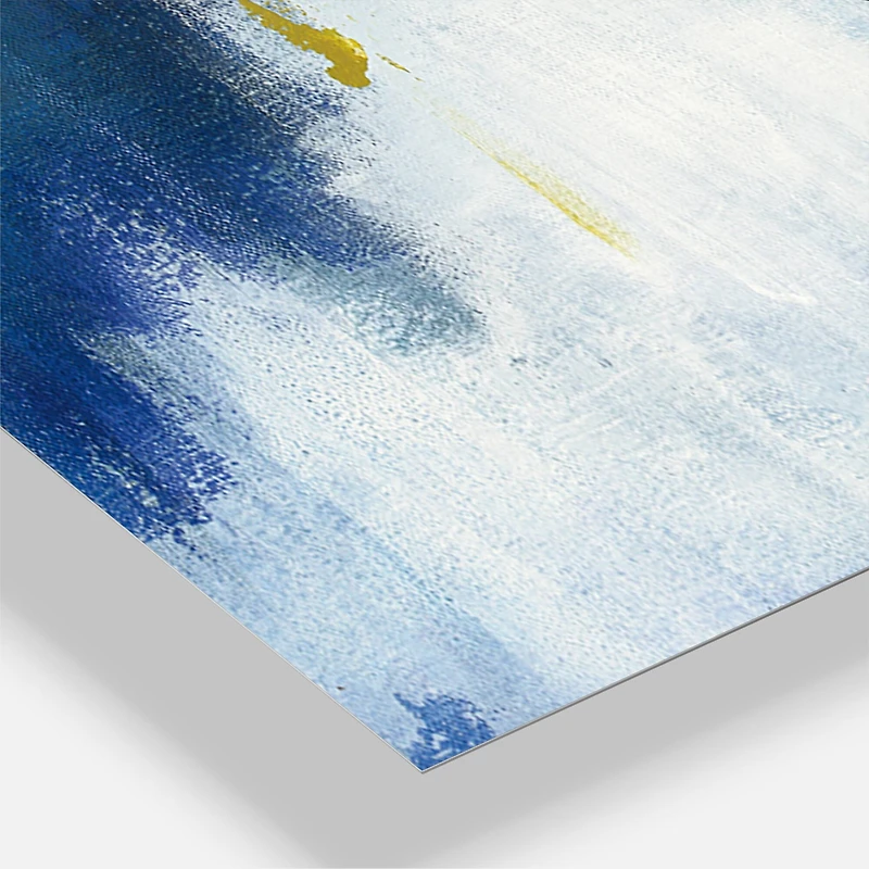 Designart 'Blue Glam Texture Ii Modern Multipanel Wall Clock