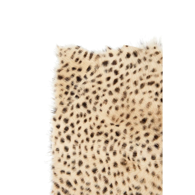 Hello Honey® Leopard Print Goat Fur Rug, 24" x 36"