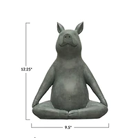 Hello Honey® 12" Gray Yoga Pig Decoration