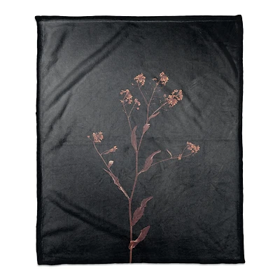 50" x 60" Spicy Botanical Coral Fleece Blanket