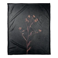 50" x 60" Spicy Botanical Coral Fleece Blanket