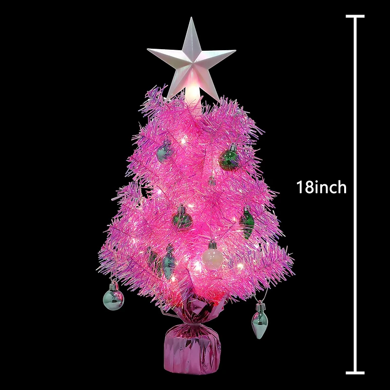 18" Pink Tinsel Tree Kit by Ashland®