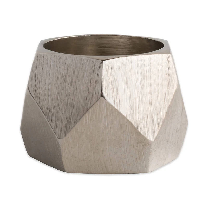DII® Silver Triangle Band Napkin Rings, 6ct.