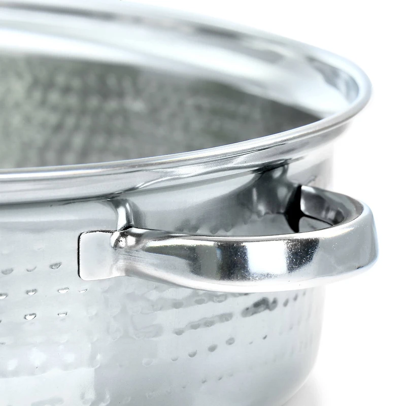 Gibson Home® Radiance 15.5'' Stainless Steel Oval Roaster with Lid and Roasting Rack