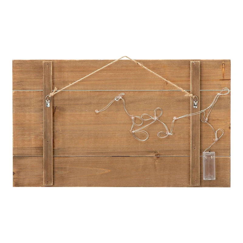 Glitzhome® 24" LED Wooden Santa Wall Décor