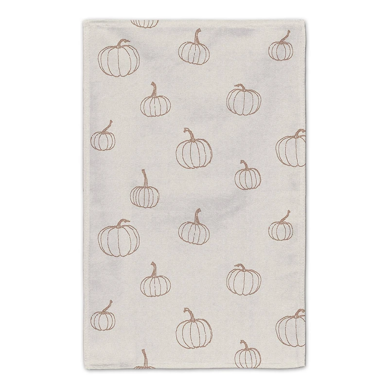 Give Thanks Orange Pumpkin Tea Towel Set