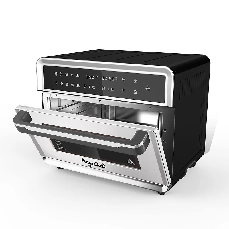 MegaChef White 10 in 1 Electronic Multifunction 360 Degree Hot Air Technology Countertop Oven
