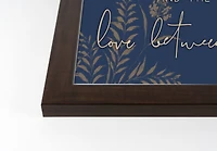 Bless Family Food Love Walnut Framed Print Under Plexiglass