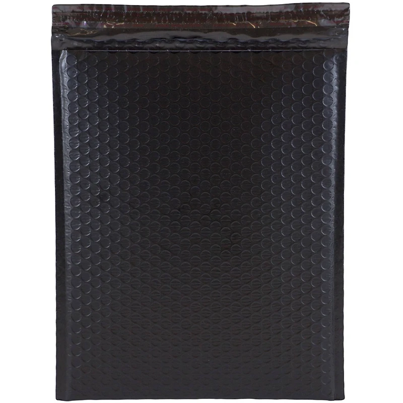 JAM Paper 9" x 12" Black Matte Bubble Padded Mailers with Self Adhesive Closure, 12ct.
