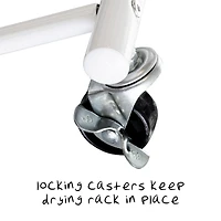 Honey Can Do White Rolling Multi-Section Clothes Drying Rack