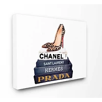Stupell Industries Fashion Books & Leopard Heels Canvas Wall Art