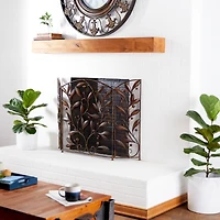 Metal Eclectic Fireplace Screen