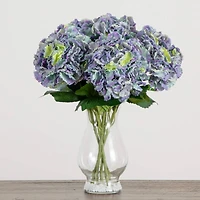 20" Artificial Hydrangea Arrangement in Glass Vase