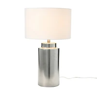 Hello Honey® 28" Silver Metallic Stoneware Table Lamp