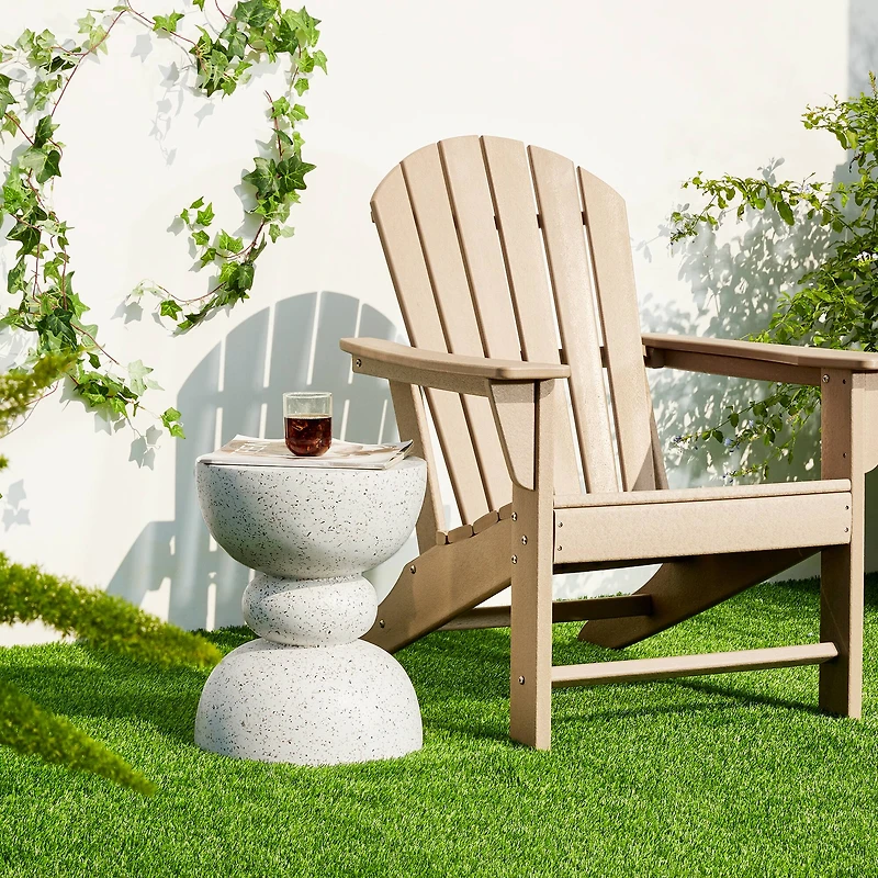 Glitzhome® 17.25" Terrazzo Garden Accent Stool