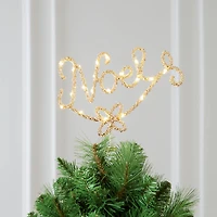 12" Gold Rhinestone Noel Lighted Tree Topper by Ashland®