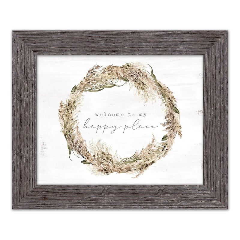 Pampas Wreath Western Framed Print