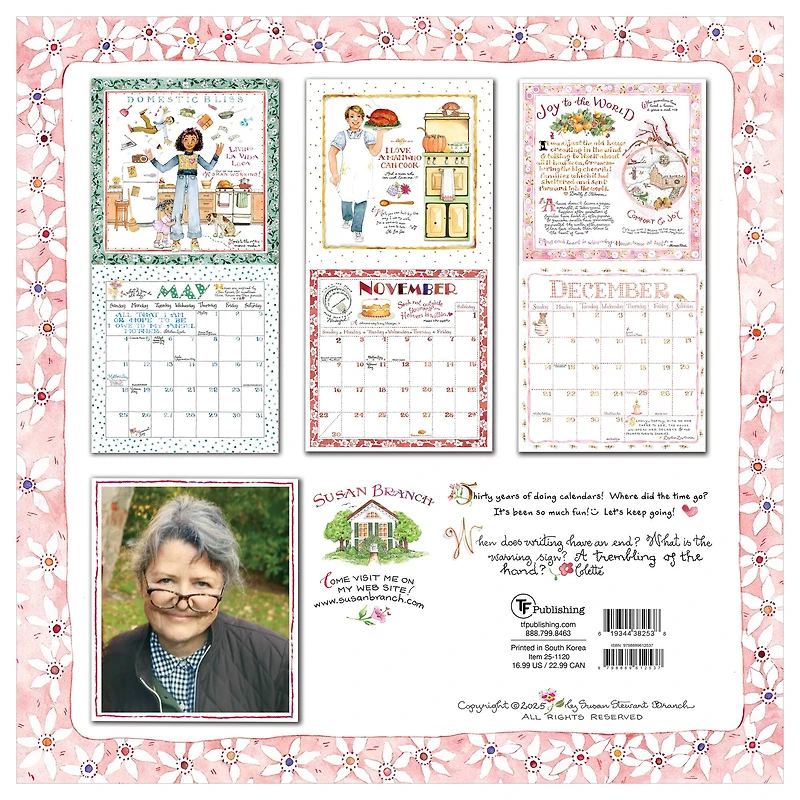 TF Publishing 2025 Susan Branch Wall Calendar