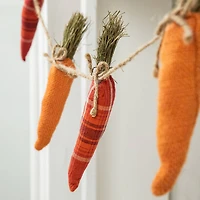 Glitzhome® Easter Burlap Carrots Garland