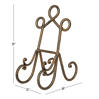 9" Brown Metal Traditional Easel