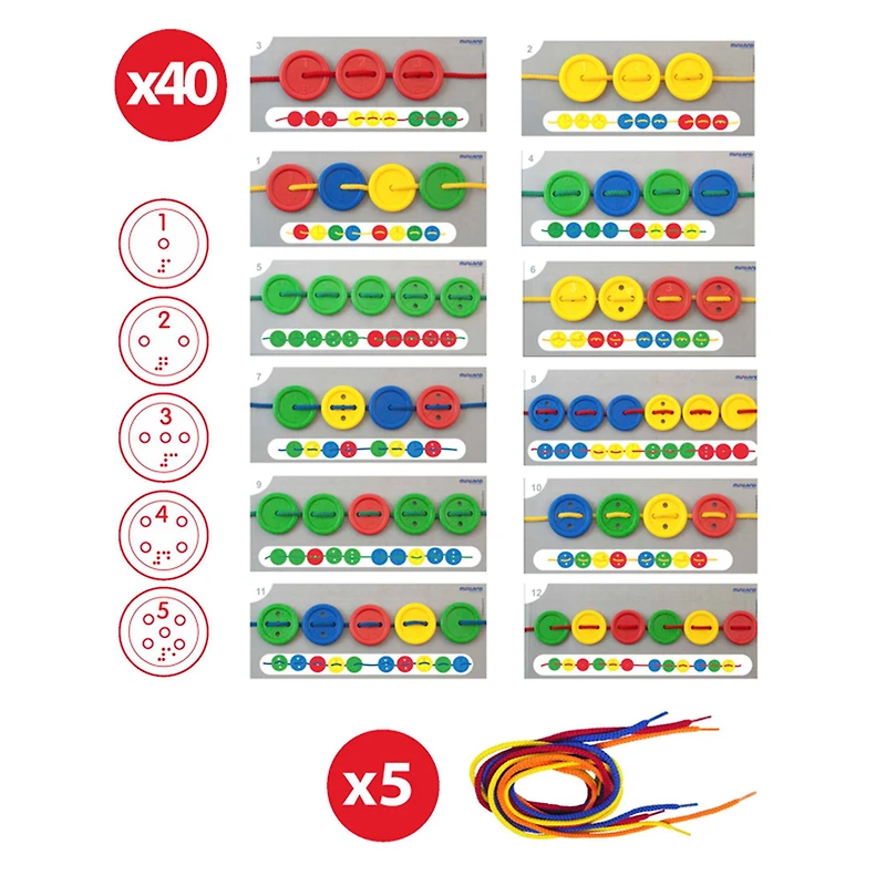 Miniland Activity Buttons, 57 Pieces