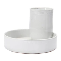 Hello Honey® 6.7" White Terra Cotta Tray