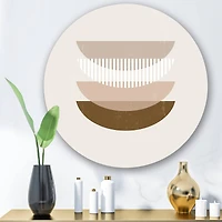 Designart - Abstract Sun Moon Geometric Print III