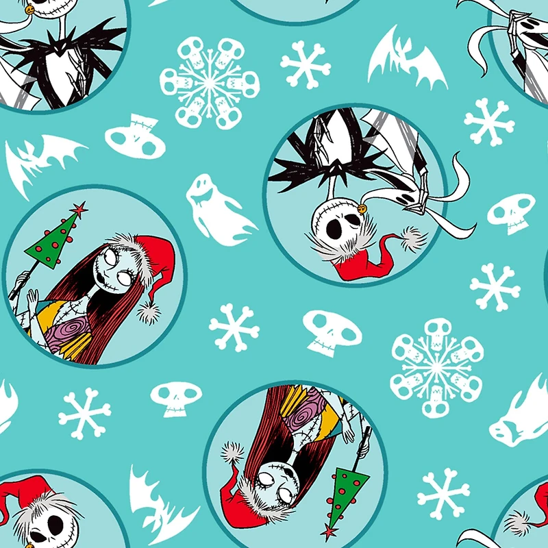 Nightmare Before Christmas Snowflake Cotton Fabric 
