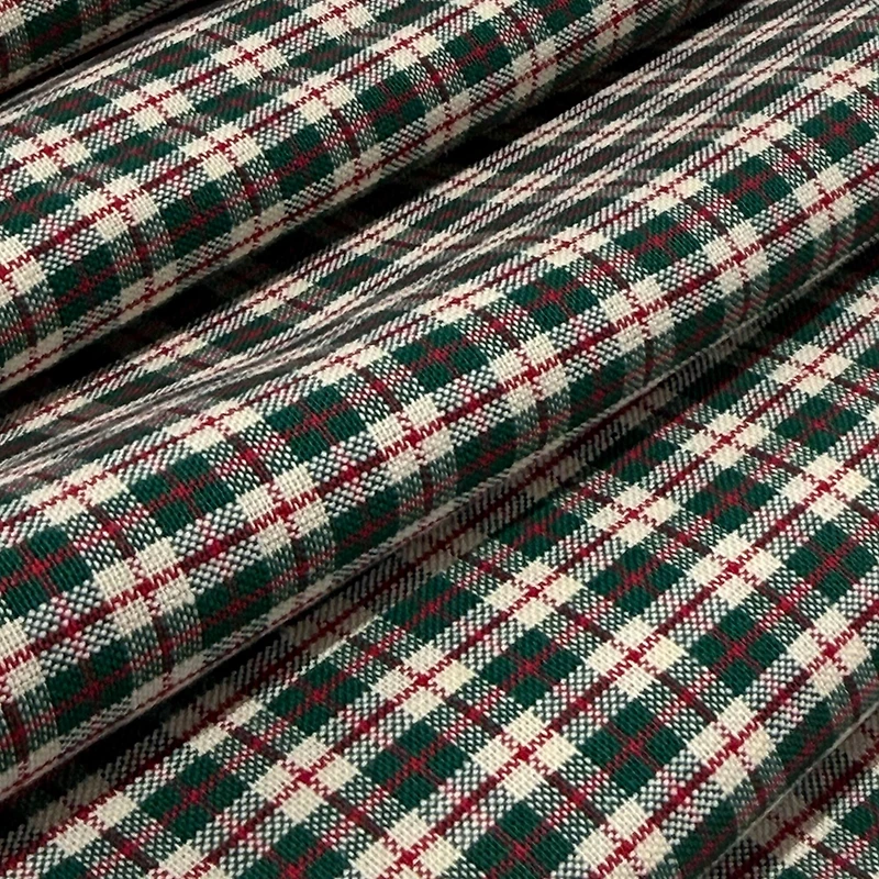 Feldman Red & Ivory Homespun Plaid Cotton Fabric