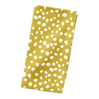 Yellow Painted Spots 10" x 10" Cotton Twill Napkin