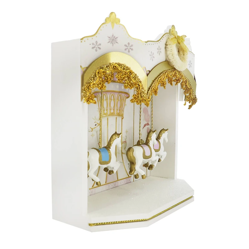 9.5" White & Gold Carousel Tabletop Décor by Ashland®