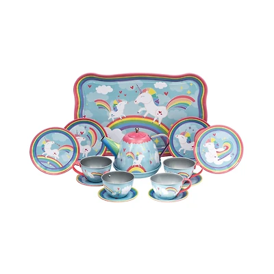 Schylling Unicorn Tin Tea Set