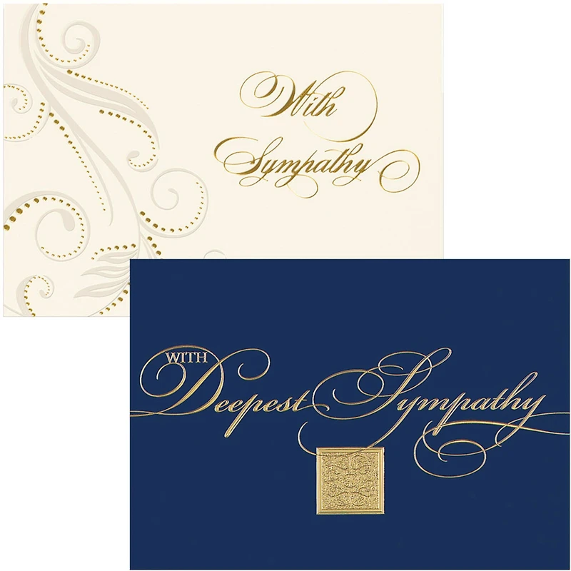 JAM Paper 5.625" x 7.875" Assorted Sympathy Cards & Envelopes, 25ct.