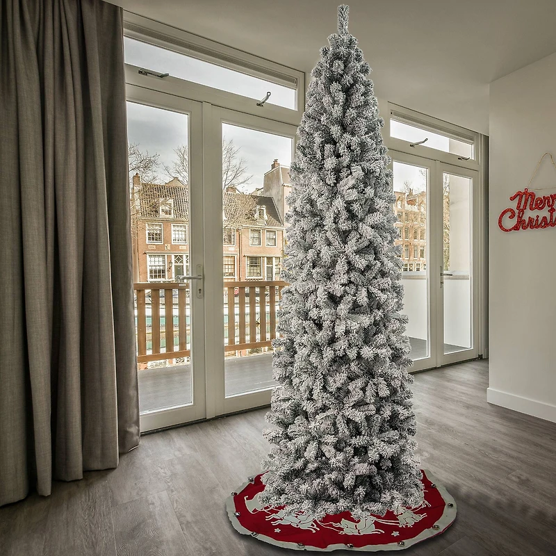 9ft. Unlit Acacia Flocked Artificial Christmas Tree