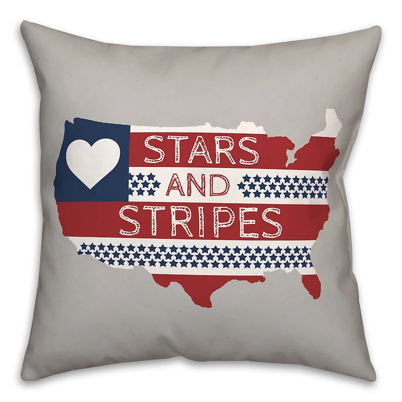 Stars and Stripes Throw Pillow