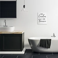 Stupell Industries I See London and France Saying Bathroom Humor Canvas Wall Art