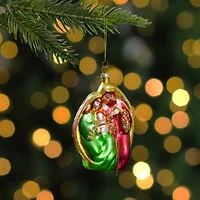 Holy Family Glass Nativity Ornament