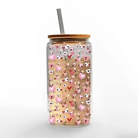 16oz. Love Puppy Glass Can Cup