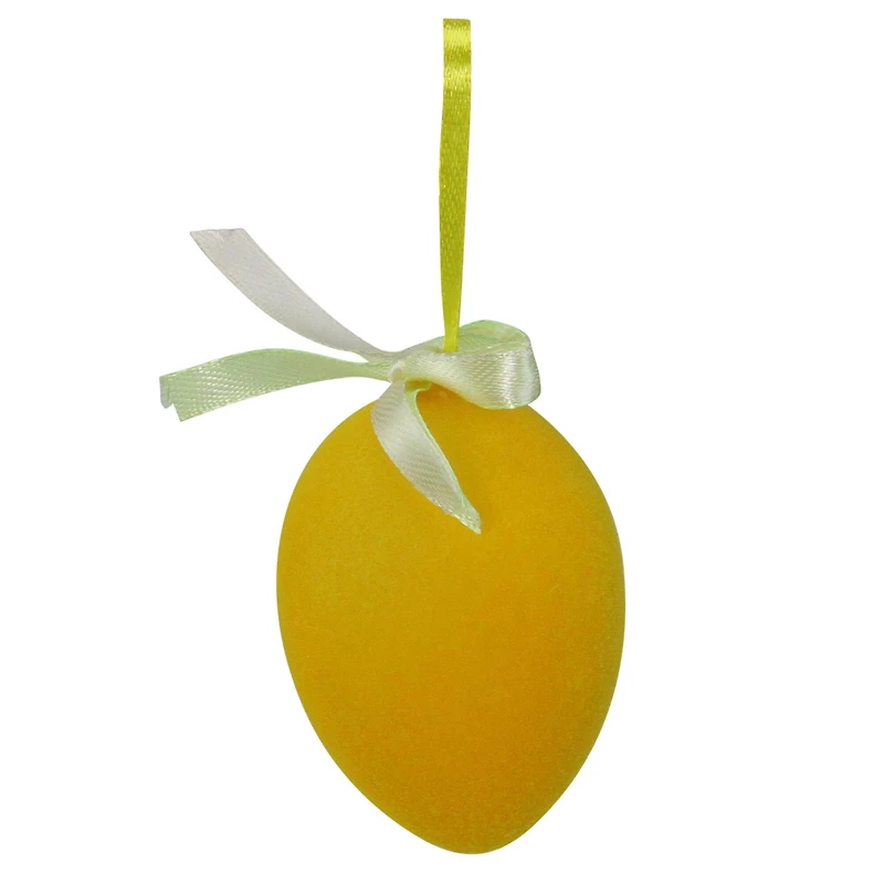 Set of 12 Orange, Green and Yellow Spring Easter Egg Ornaments