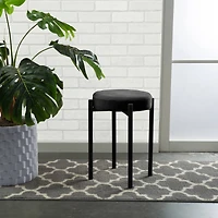 Home Details 18" Velour Vanity Stool