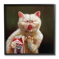 Stupell Industries Missing Cat Milk Box Sour Face Family Pet, 12" x 12"
