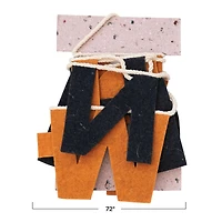 Handmade Wool Felt "Happy Halloween" Banner, 72"