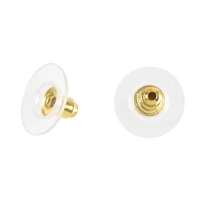12 Pack: Gold Earring Back Disks by Bead Landing™