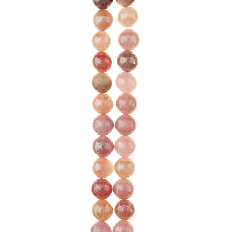 Electroplated Sunstone Round Beads, 8mm by Bead Landing™