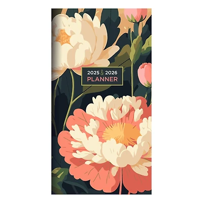 TF Publishing 2025-2026 Small Spring Peony Monthly Pocket Planner