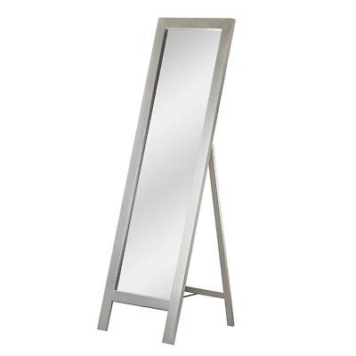 Head West Brushed Nickel Full Size Free Standing Easel Dressing Mirror - 18" x 64"