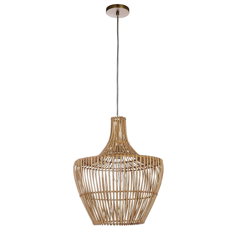 Hello Honey® Round Wicker Pendant Light